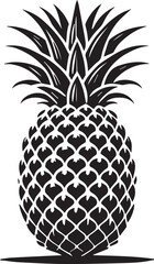 Obraz premium pineapple clipart vector, pineapple vector illustration, pineapple silhouette logo vector, pineapple black and white background