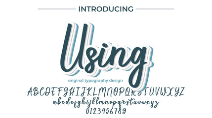 Using Font Stylish brush painted an uppercase vector letters, alphabet, typeface