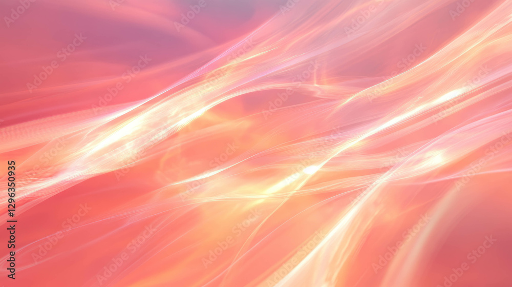 Poster Abstract background with curved lines and flowing patterns in warm colors