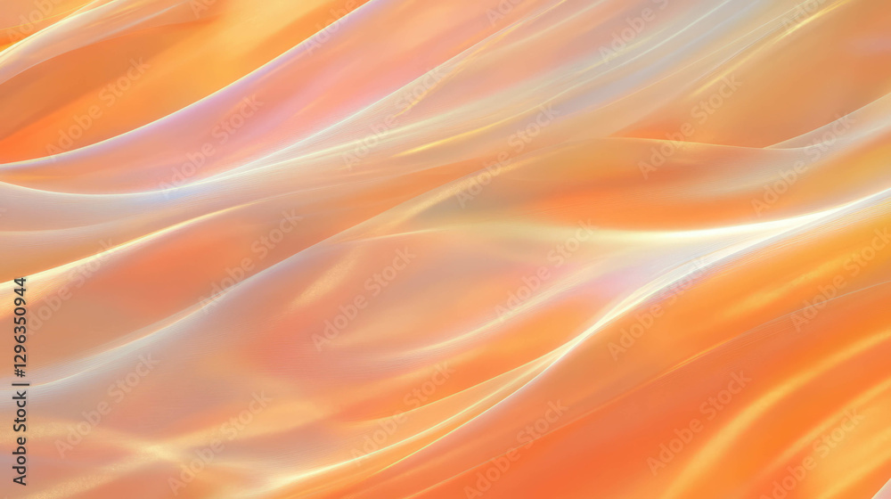 Poster Serene abstract background with curved flowing lines in warm tones