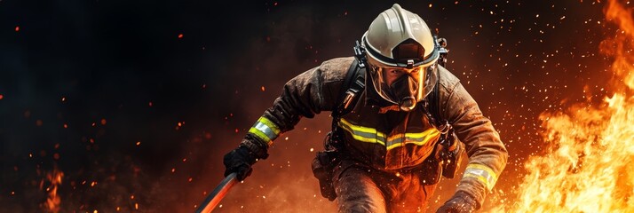 Firefighter Bravery: Battling Blaze - Courage, resilience, protection, sacrifice