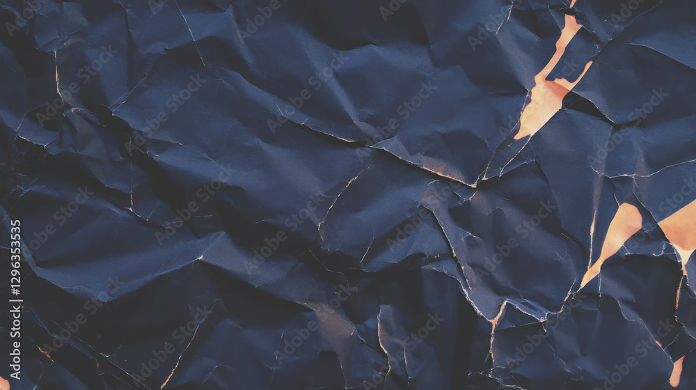 Aufkleber Dark torn paper texture for creative design and background projects