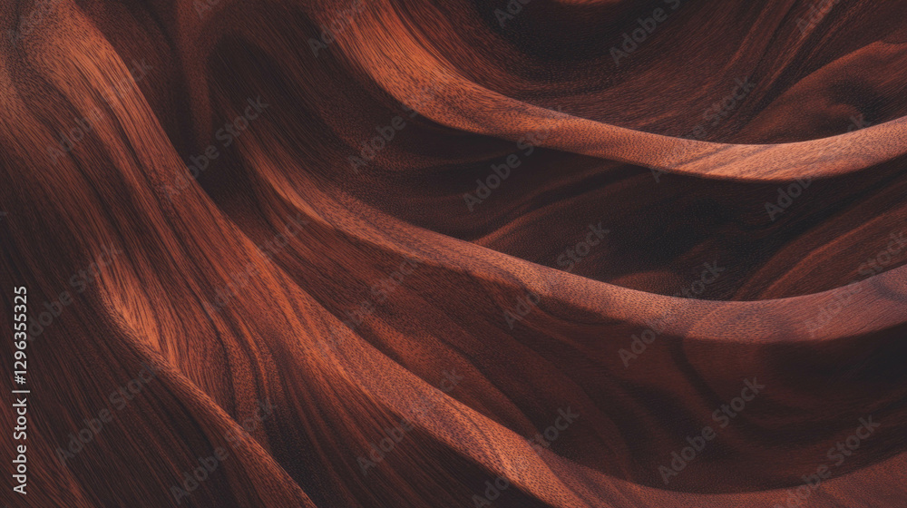 Poster Elegant dark wood texture with deep grain patterns for background design