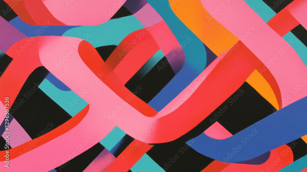 Aufkleber Vibrant abstract background with diagonal intersecting lines for creative design