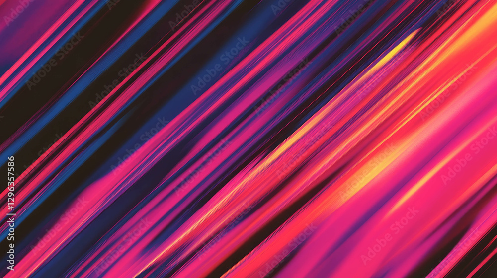 Poster Vibrant diagonal intersecting lines in abstract motion design