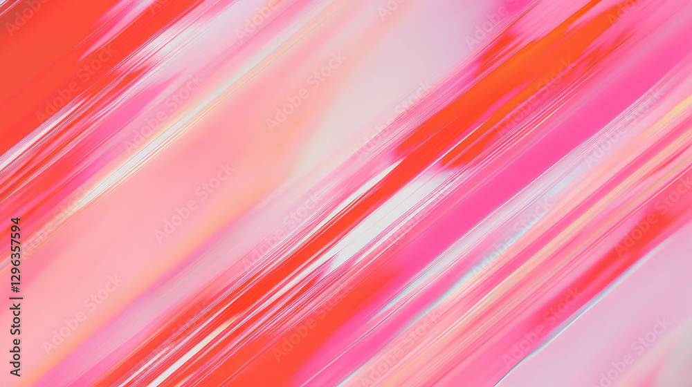 Poster Vibrant abstract background with diagonal intersecting lines in pink and red for creative design