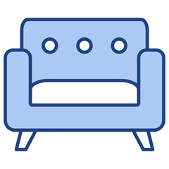 Sofa Blue Icon