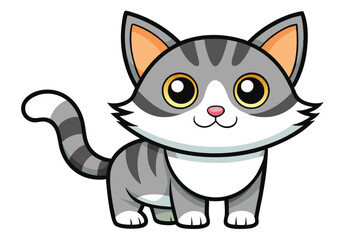 Fototapeta premium kawaii cute cat cartoon characters vector