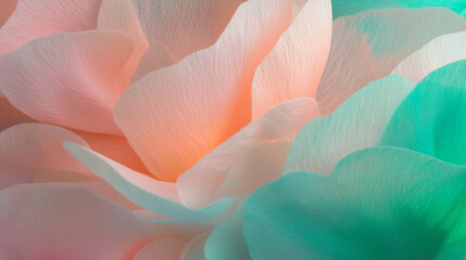 Obraz premium Layered felt cutout flowers with pastel colors for craft and design projects
