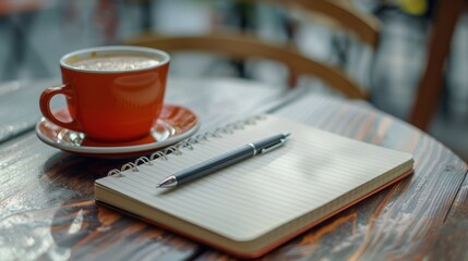 Coffee and Notebook Ready for Ideas