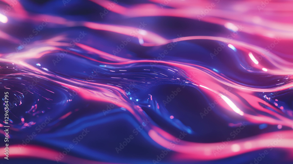 Aufkleber futuristic glowing data streams and flowing lines for digital design
