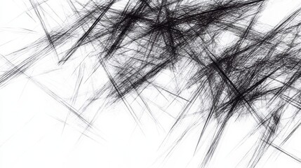 Obraz premium Abstract black and white lines creating a dynamic and intricate pattern in a minimalist composition. Generative AI