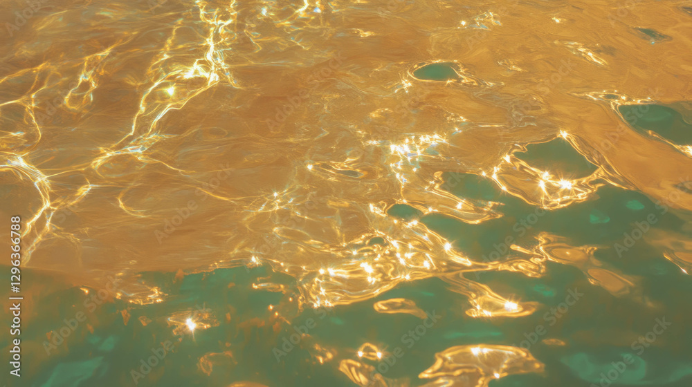 Poster luxurious gold leaf texture with shimmering surface ideal for elegant designs