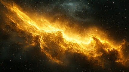 Fototapeta premium Fiery nebulae swirling in deep space