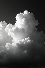 Dramatic black & white cloudscape, heavy vignette effect , sky, grey, element