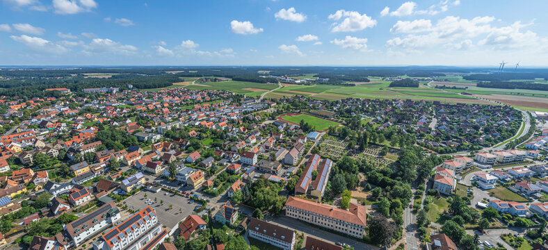 Die Gemeinde Neuendettelsau in der Metropolregion N&uuml;rnberg im Luftbild