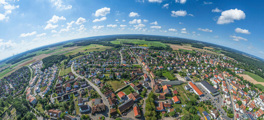 Blick auf das mittelfränkische Neuendettelsau im Kreis Ansbach