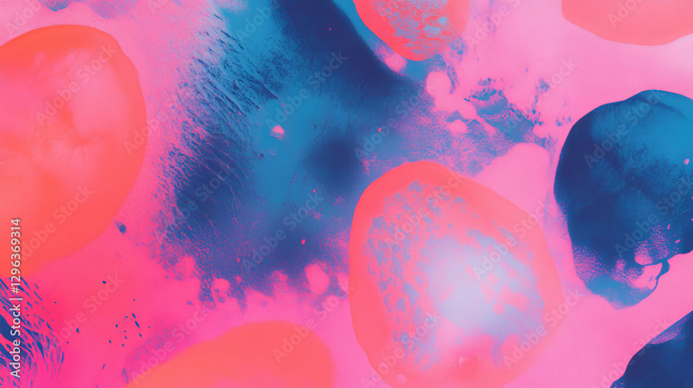 Poster Abstract ink blots background with vibrant textures for art and design