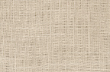 Brown linen fabric cloth texture for background, natural textile pattern.