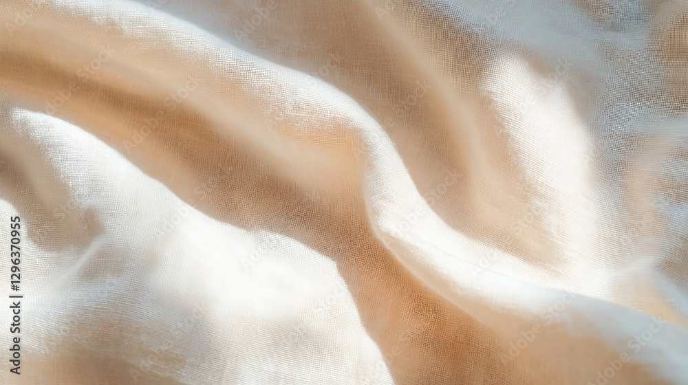 Poster light beige canvas texture with subtle fabric folds for artistic background design
