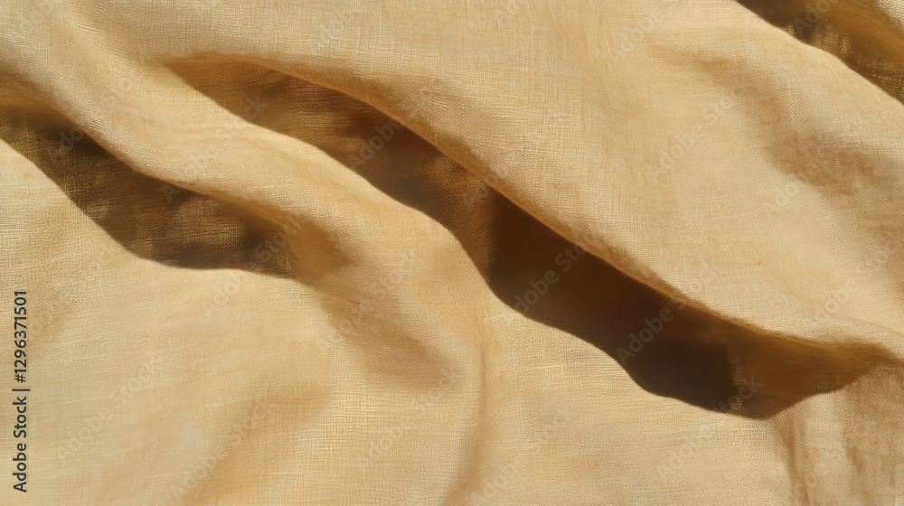 Aufkleber light beige linen texture background for design and craft projects