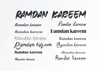 Set of Ramadan Mubarak Calligraphy - Translation: 