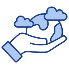 Save The Planet Blue Icon