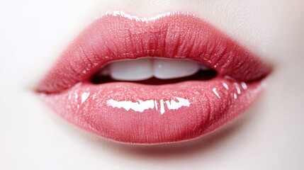 Obraz premium red lips and lipstick