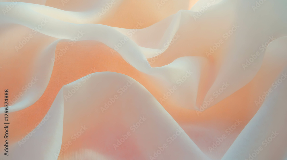 Poster Softly draped abstract with light texture in pastel hues for elegant design and background use