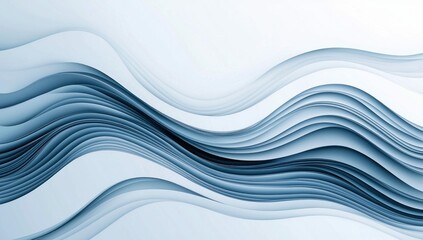 Obraz premium Abstract White Background with Wavy Line Texture for Design