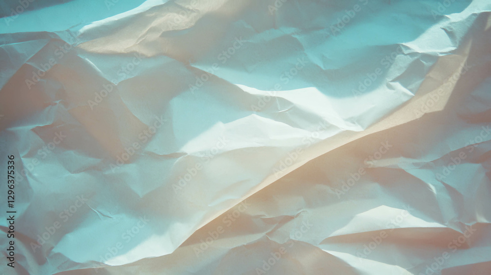 Poster Lightly textured recycled paper background with soft creases for creative design