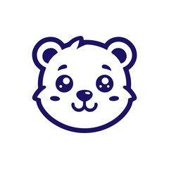 Cute Bear Face Logo 13