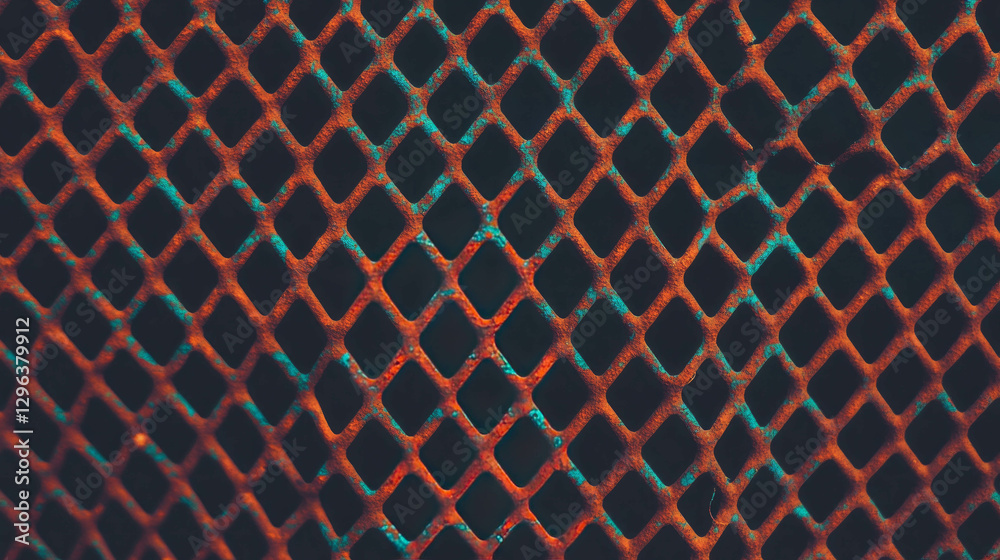 Aufkleber rustic metal mesh with sharp edges for industrial design and decoration