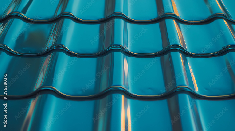 Poster metallic tile roof seamless texture pattern for architectural design