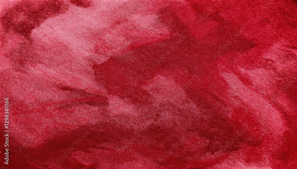 Aufkleber velvety red fabric texture with soft abstract watercolor-style patterns, ideal for backgrounds, textiles, and design projects

