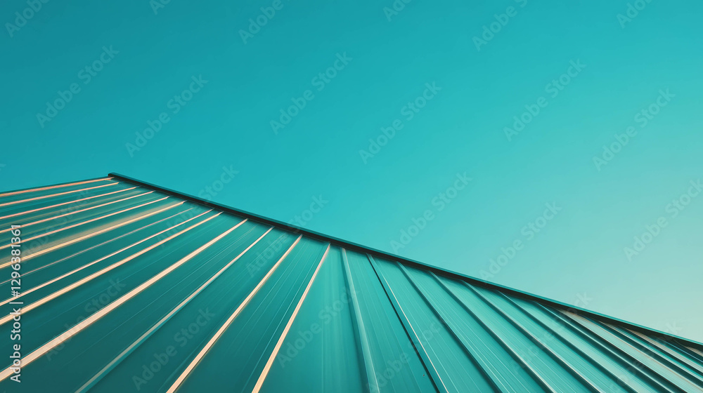 Poster Modern architectural roof design with geometric texture for background use