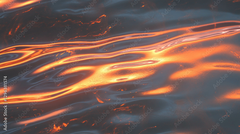 Poster abstract background of molten metal texture with flowing patterns