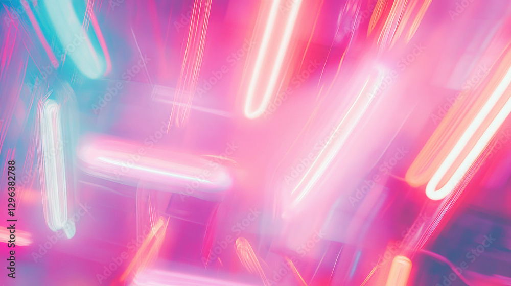 Poster vibrant neon lights background with glowing colorful abstract texture