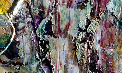 Abstract art background . Hand painting artwork on canvas .