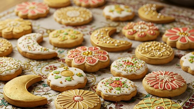 Sweet oriental Arabic Eid Al-Fitr Kahk