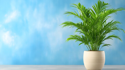 Obraz premium Indoor areca palm plant decor bright room modern environment relaxing viewpoint
