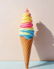 Helado de colores
