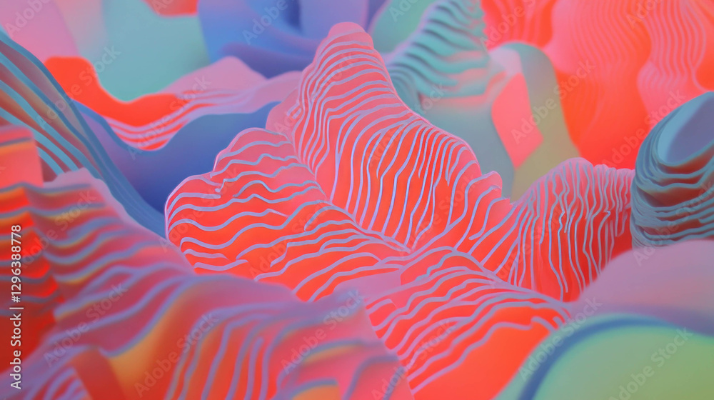Poster vibrant abstract background with intricate paper cutout texture for design projects