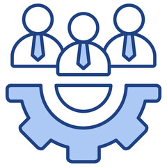 Team Work Blue Icon
