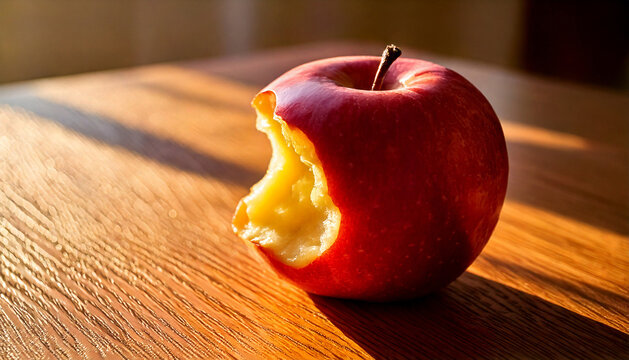 Manzana roja mordida