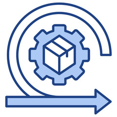 Agile Methodology Blue Icon