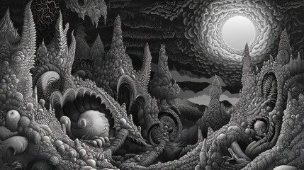 Fototapeta premium Intricate Designs with Dramatic Lighting and Textured Background