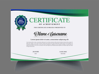 Professional business Certificate design template 