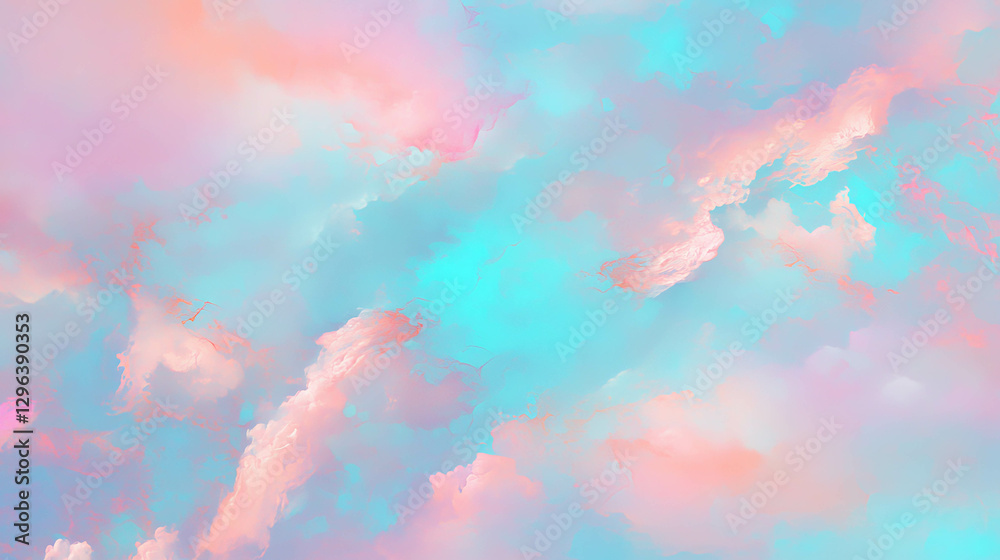 Poster dreamy pastel clouds texture with soft colors for background design
