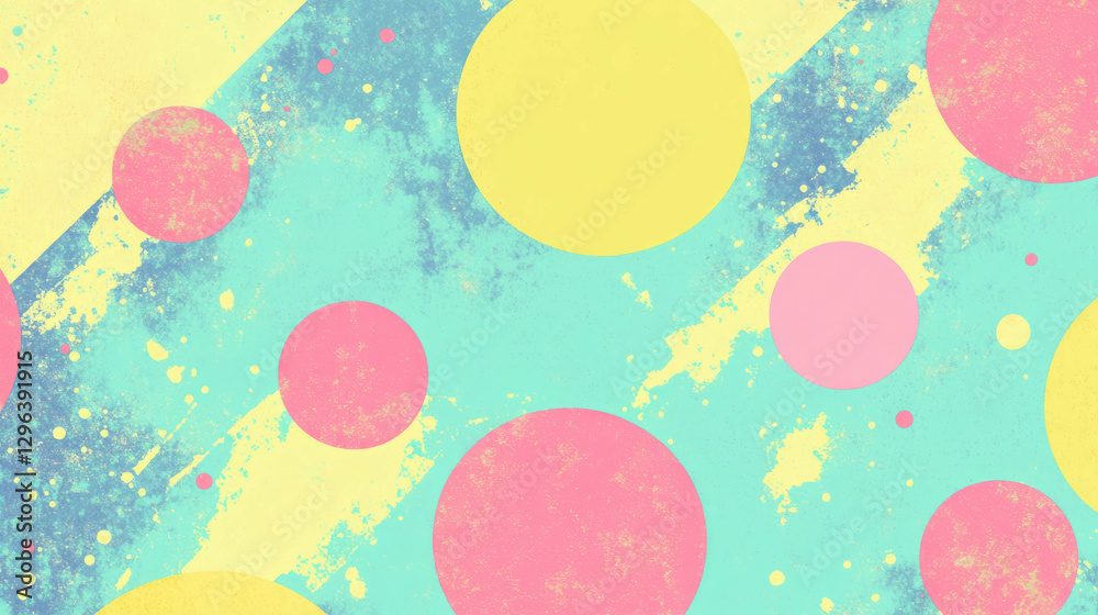 Poster pastel polka dot pattern texture for creative background design